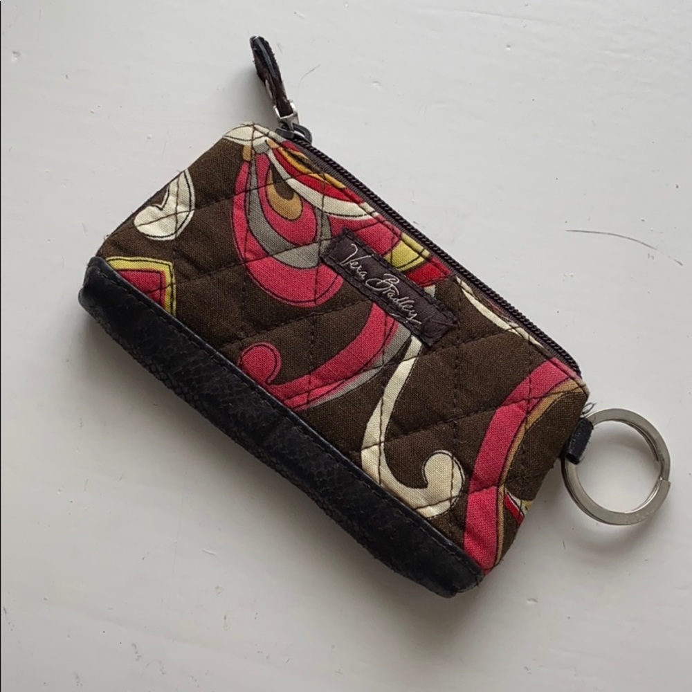 Vera Bradley brown coin/card purse